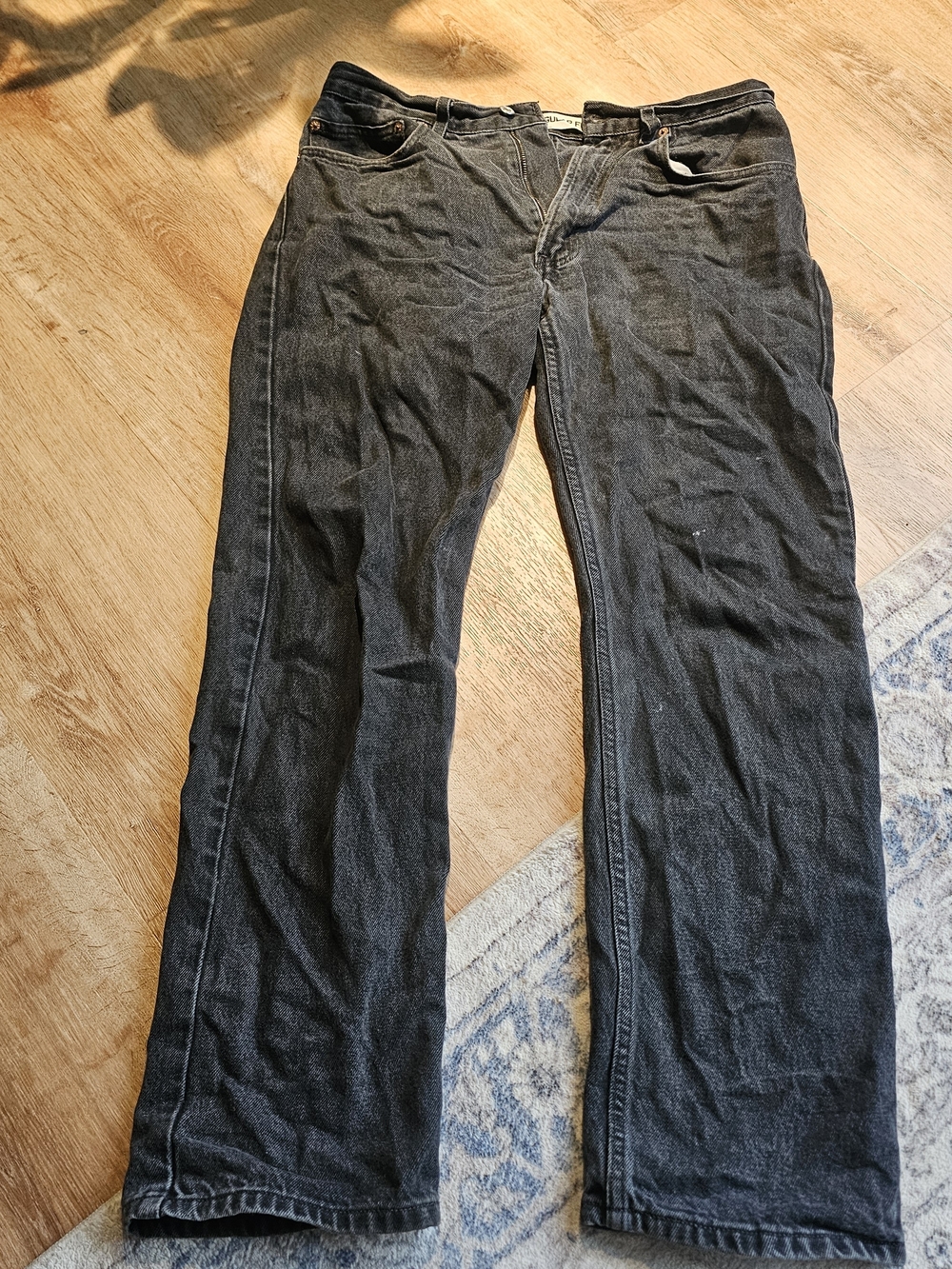 Levi's Black Relaxed Straight Jeans